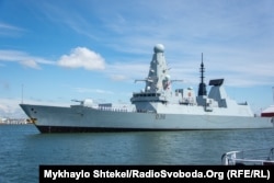 HMS Defender на заході в порт Одеси, 18 червня 2021 року