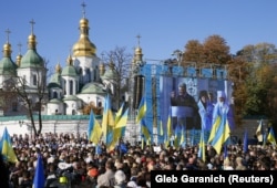 Під під час молитовного заходу за томос для України. Київ, Софійська площа, 14 жовтня 2018 року