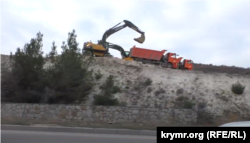 Вирубка дерев біля Севастополя для будівництва траси Таврида