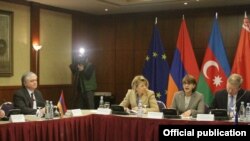 Georgia - Edward Nalbandian, Armenian Foreign Minister (L), at EU Eastern Partnership informal ministerial meeting in Tbilisi,12Feb2013