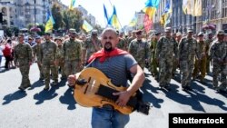 Під час Маршу ветеранів до Дня Незалежності України. Київ, 24 серпня 2019 року