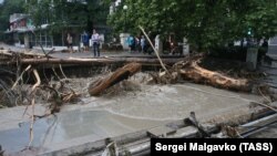 Річка Водоспадна в Ялта після злив