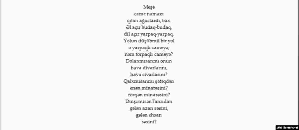 Azerbaijan - Poem by Azeri poet Asad Jahangir