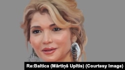 Gulnara Karimovanın bu portretini rəssam Mārtiņš Upītis çəkib