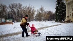 Снег в Севастополе, 27 февраля 2018 год