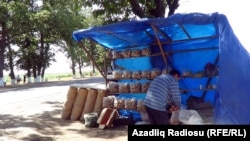 Bakı-Astara yolunun kənarında kartofun 1 kiloqramı 30-40 qəpiyə satılır.