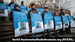 Акція на підтримку Олега Сенцова та інших політв’язнів. Київ, грудень 2018 року