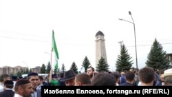 Митинг против договора о границе с Чечней. Магас, Ингушетия