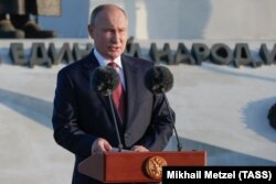 Президент Росії Володимир Путін під час візиту до окупованого Криму. Непідконтрольний Україні Севастополь, 4 листопада 2021 року