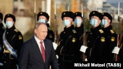 Президент Росії Володимир Путін під час візиту до окупованого Криму. Непідконтрольний Україні Севастополь, 4 листопада 2021 року