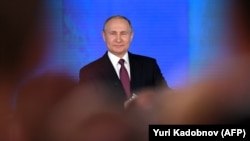 Володимир Путін виступає з посланням до Федеральних зборів, 1 березня 2018 року